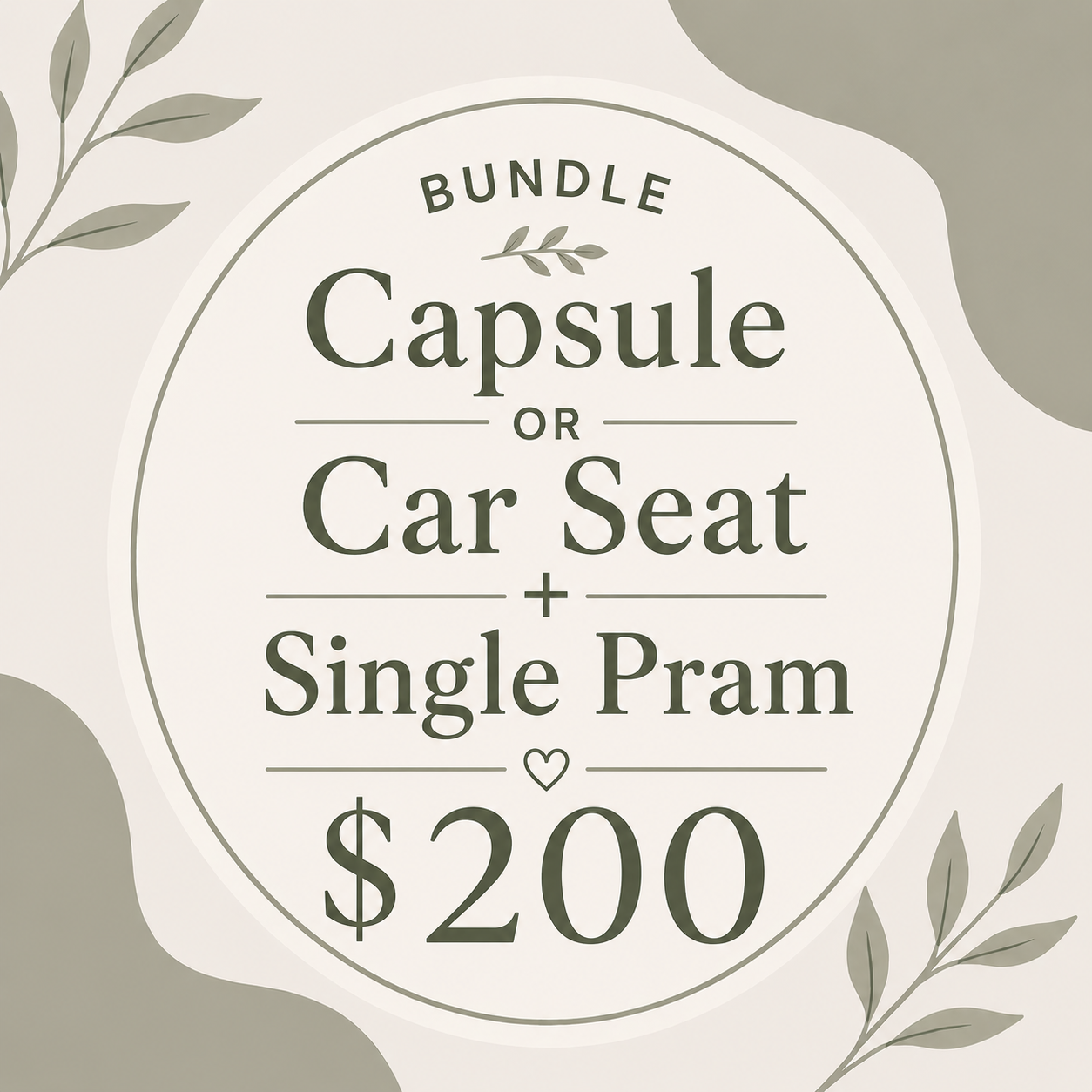 BUNDLE - Capsule OR Car Seat + Single Pram