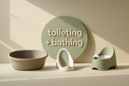 Baby bath and toileting hire Adelaide – baby baths, potties and change mats for newborns and toddlers.