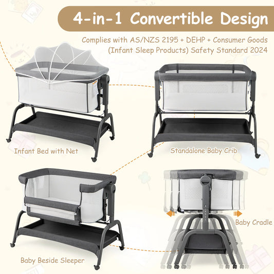 Baby Joy 4-in-1 Rocking Bassinet