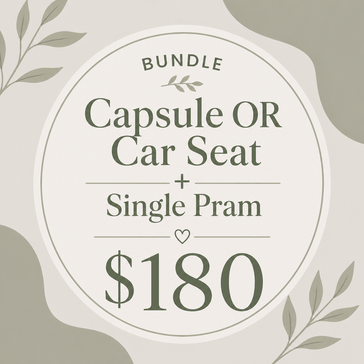 BUNDLE - Capsule OR Car Seat + Single Pram