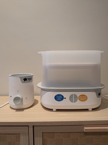 Tommee Tippee Electric Steam Steriliser + Bottle Warmer Bundle